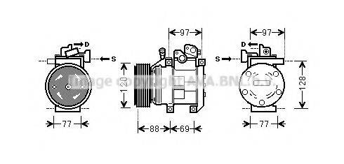 AVA QUALITY COOLING KAK117 Компресор, кондиціонер