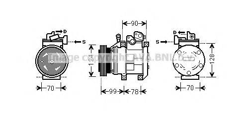 AVA QUALITY COOLING KAK130 Компресор, кондиціонер