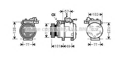 AVA QUALITY COOLING KAK146 Компресор, кондиціонер