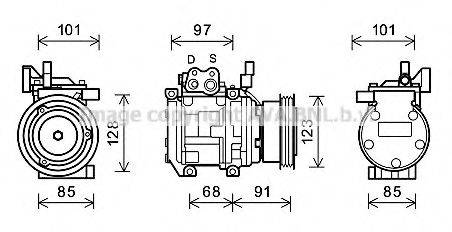 AVA QUALITY COOLING KAK208 Компресор, кондиціонер