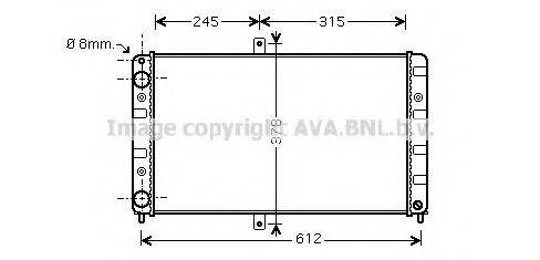 AVA QUALITY COOLING LA2016 Радіатор, охолодження двигуна