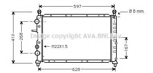 AVA QUALITY COOLING LC2073 Радіатор, охолодження двигуна