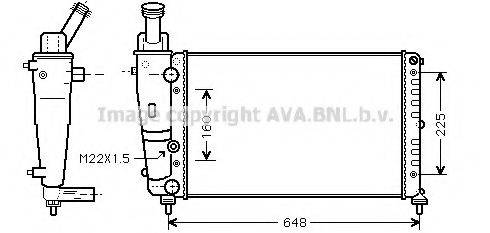 AVA QUALITY COOLING LC2082 Радіатор, охолодження двигуна