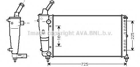 AVA QUALITY COOLING LCA2083 Радіатор, охолодження двигуна