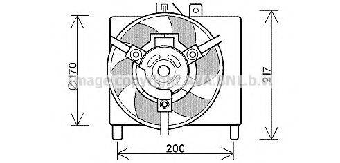 AVA QUALITY COOLING MC7503 Вентилятор, охолодження двигуна