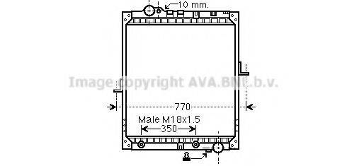 AVA QUALITY COOLING ME2235 Радіатор, охолодження двигуна