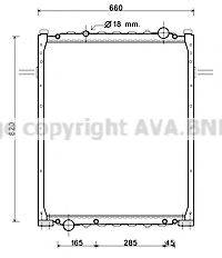 AVA QUALITY COOLING ME2246 Радіатор, охолодження двигуна