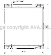 AVA QUALITY COOLING ME2261 Радіатор, охолодження двигуна