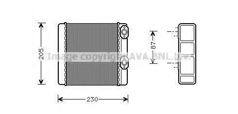 AVA QUALITY COOLING ME6132 Теплообмінник, опалення салону