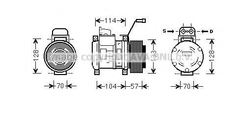 AVA QUALITY COOLING MEK190 Компресор, кондиціонер
