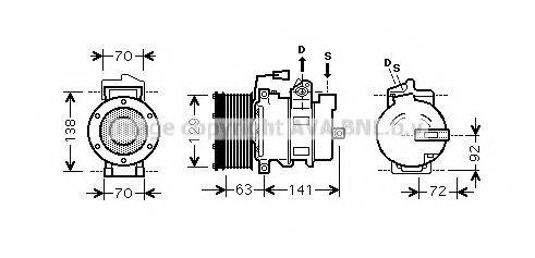 AVA QUALITY COOLING MEK249 Компресор, кондиціонер