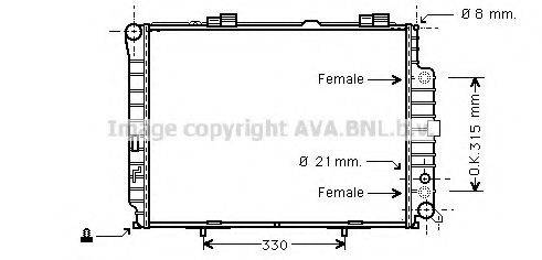 AVA QUALITY COOLING MS2228 Радіатор, охолодження двигуна