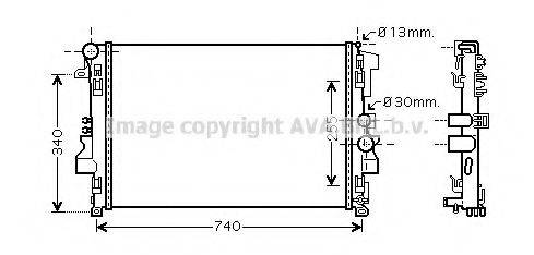 AVA QUALITY COOLING MS2356 Радіатор, охолодження двигуна