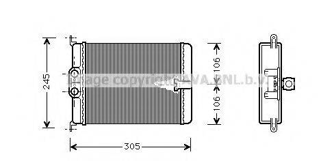 AVA QUALITY COOLING MS6187 Теплообмінник, опалення салону