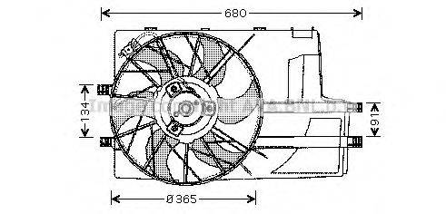 AVA QUALITY COOLING MS7516 Вентилятор, охолодження двигуна