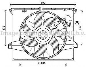 AVA QUALITY COOLING MS7671 Вентилятор, охолодження двигуна