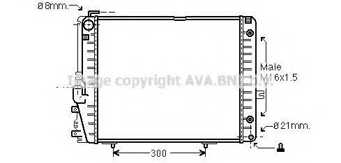 AVA QUALITY COOLING MSA2072 Радіатор, охолодження двигуна