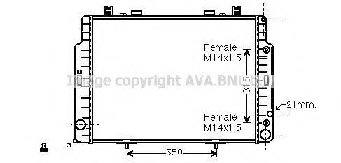 AVA QUALITY COOLING MSA2131 Радіатор, охолодження двигуна