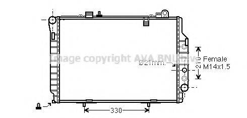 AVA QUALITY COOLING MSA2203 Радіатор, охолодження двигуна