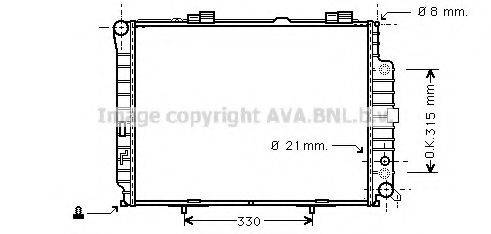 AVA QUALITY COOLING MSA2228 Радіатор, охолодження двигуна