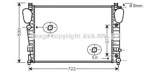 AVA QUALITY COOLING MSA2334 Радіатор, охолодження двигуна