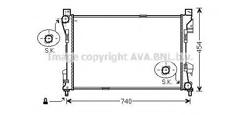 AVA QUALITY COOLING MSA2463 Радіатор, охолодження двигуна