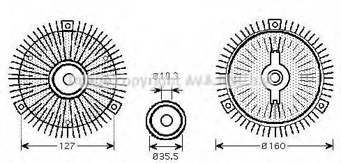 AVA QUALITY COOLING MSC408 Зчеплення, вентилятор радіатора