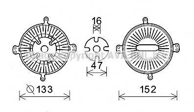 AVA QUALITY COOLING MSC496 Зчеплення, вентилятор радіатора