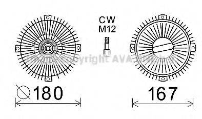 AVA QUALITY COOLING MSC524 Зчеплення, вентилятор радіатора