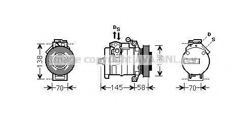 AVA QUALITY COOLING MSK494 Компресор, кондиціонер