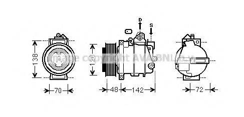 AVA QUALITY COOLING MSK567 Компресор, кондиціонер