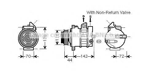 AVA QUALITY COOLING MSK573 Компресор, кондиціонер