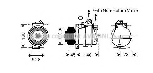 AVA QUALITY COOLING MSK587 Компресор, кондиціонер