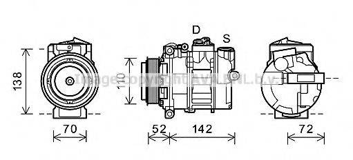 AVA QUALITY COOLING MSK588 Компресор, кондиціонер