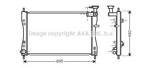 AVA QUALITY COOLING MT2173 Радіатор, охолодження двигуна