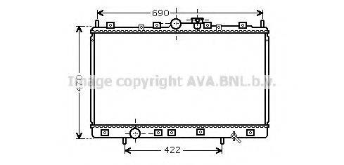 AVA QUALITY COOLING MT2208 Радіатор, охолодження двигуна