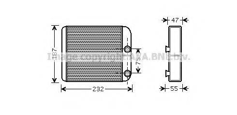 AVA QUALITY COOLING MT6186 Теплообмінник, опалення салону