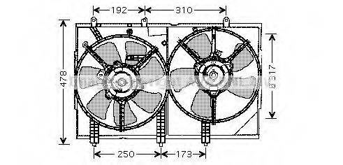 AVA QUALITY COOLING MT7523 Вентилятор, охолодження двигуна