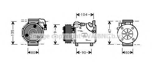 AVA QUALITY COOLING MTAK020 Компресор, кондиціонер