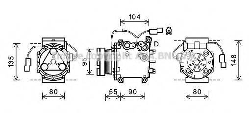 AVA QUALITY COOLING MTAK242 Компресор, кондиціонер