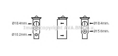 AVA QUALITY COOLING MZ1265 Розширювальний клапан, кондиціонер