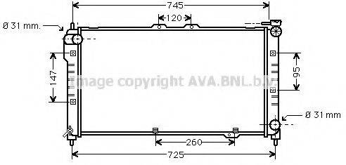 AVA QUALITY COOLING MZ2101 Радіатор, охолодження двигуна