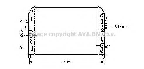 AVA QUALITY COOLING MZ2206 Радіатор, охолодження двигуна