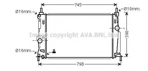 AVA QUALITY COOLING MZ2254 Радіатор, охолодження двигуна