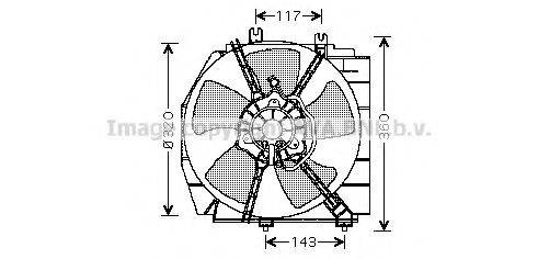 AVA QUALITY COOLING MZ7513 Вентилятор, охолодження двигуна