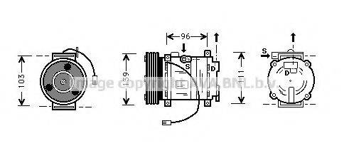 AVA QUALITY COOLING MZK007 Компресор, кондиціонер