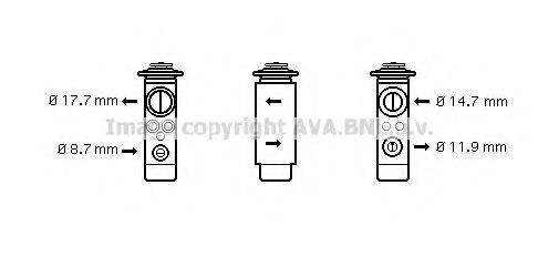 AVA QUALITY COOLING OL1580 Розширювальний клапан, кондиціонер