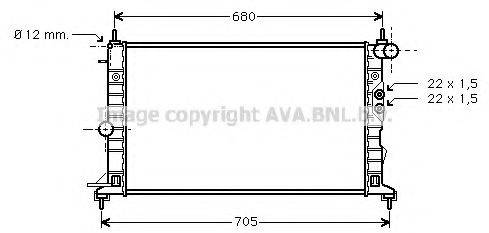 AVA QUALITY COOLING OL2244 Радіатор, охолодження двигуна