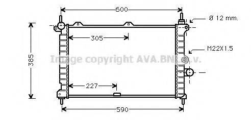 AVA QUALITY COOLING OL2266 Радіатор, охолодження двигуна