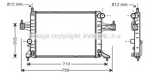 AVA QUALITY COOLING OL2306 Радіатор, охолодження двигуна